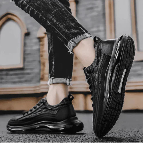 Sneakers da Uomo in Stile Pelle di Coccodrillo