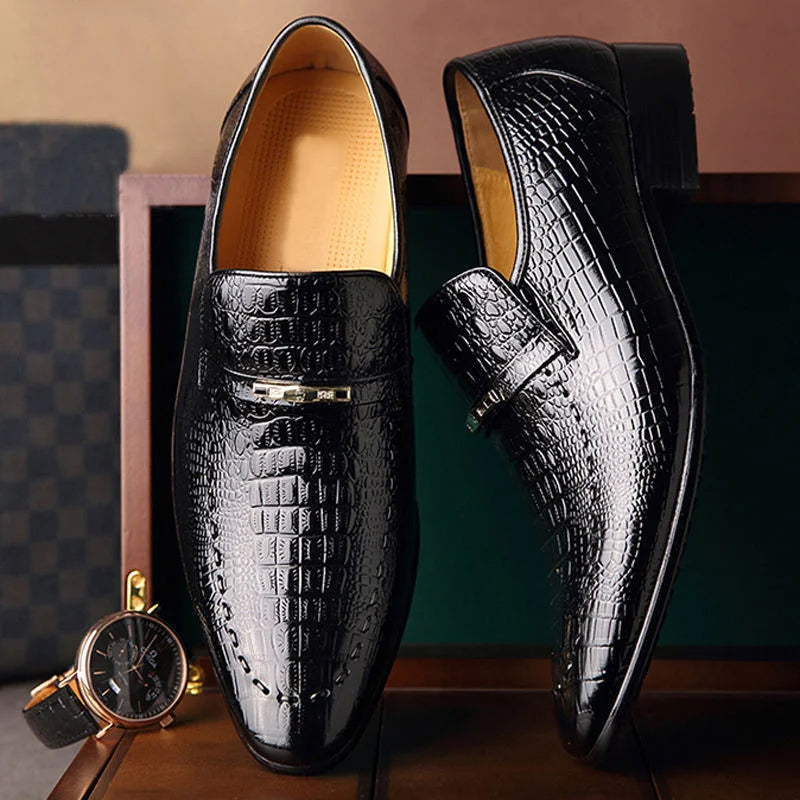 Elegante Scarpa da Uomo in Vera Pelle + Orologio Gratuito