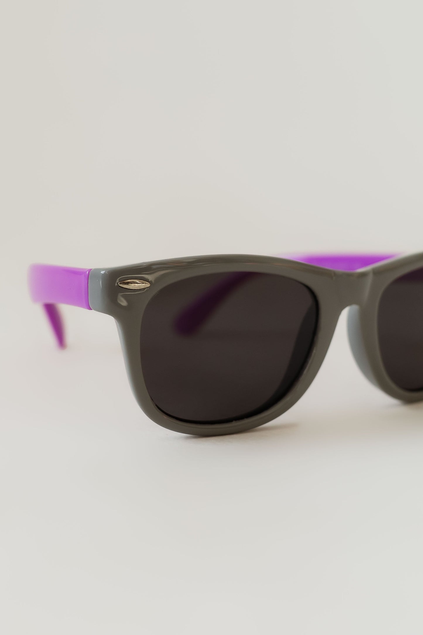 Occhiali da Sole per Bambini Flessibili Grigi e Viola Polarizzati