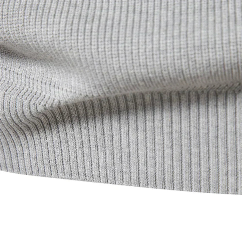 Maglione in Cotone con Zip da Uomo