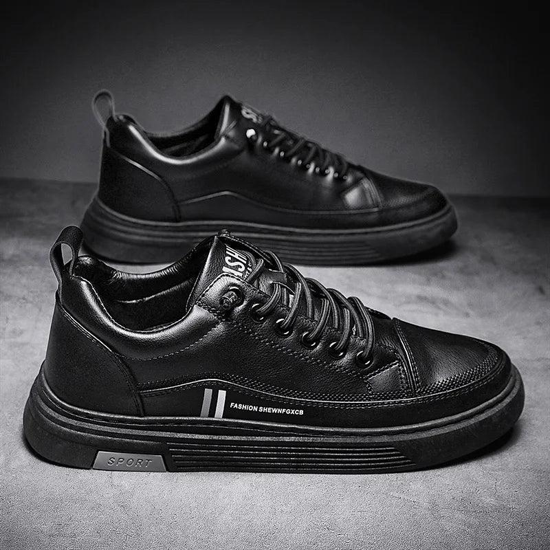 Sneakers in Pelle da Uomo Piatte
