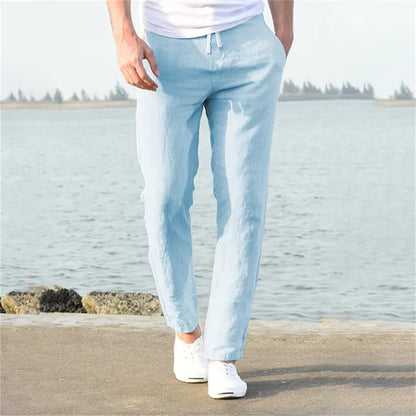 Poli - Pantaloni in Lino Leggeri per Uomini per l'Estate