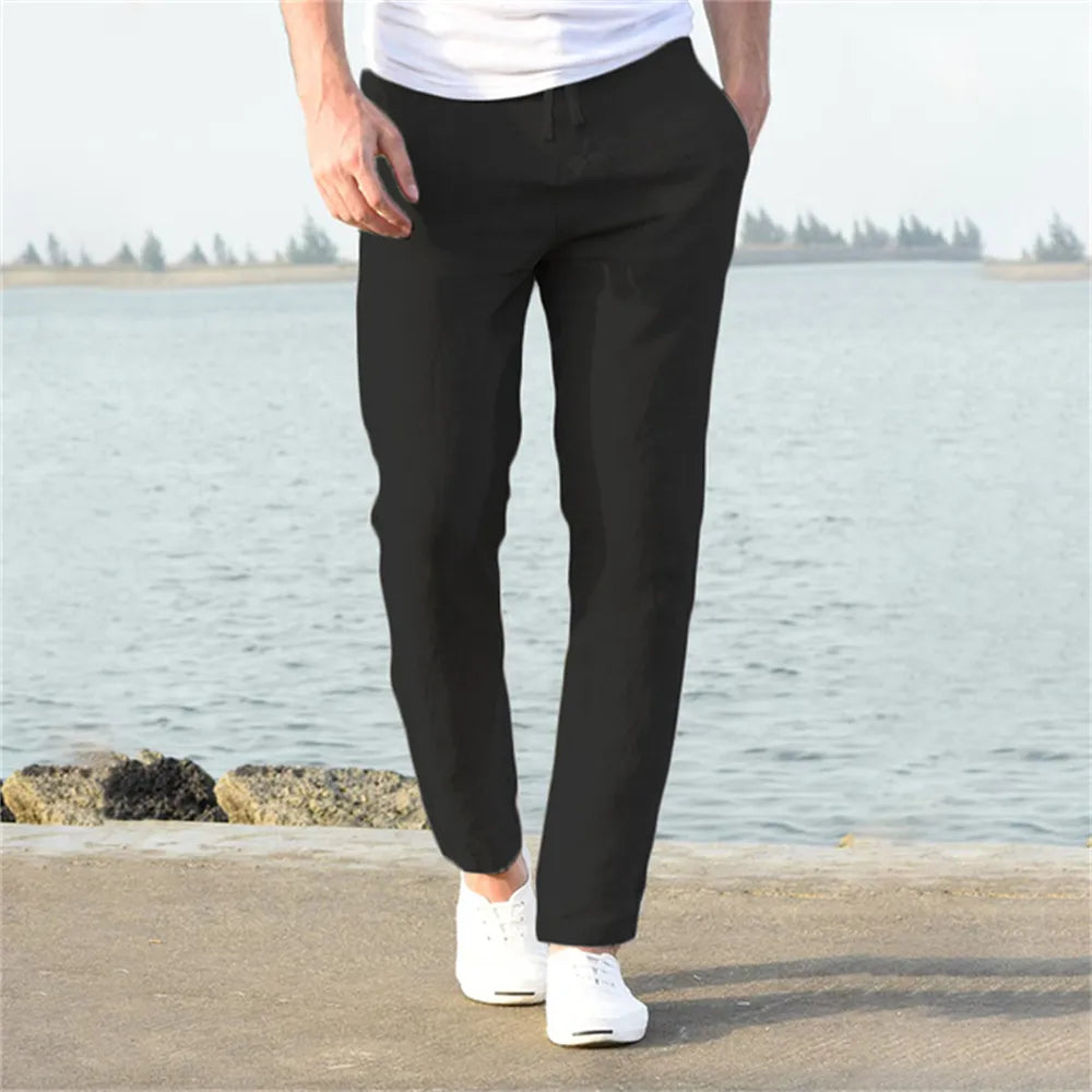 Poli - Pantaloni in Lino Leggeri per Uomini per l'Estate