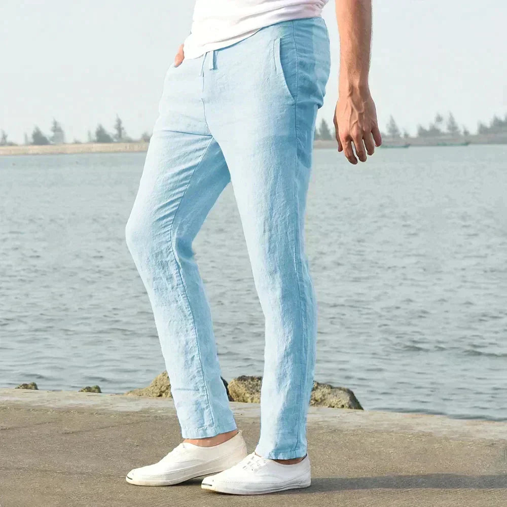 Poli - Pantaloni in Lino Leggeri per Uomini per l'Estate