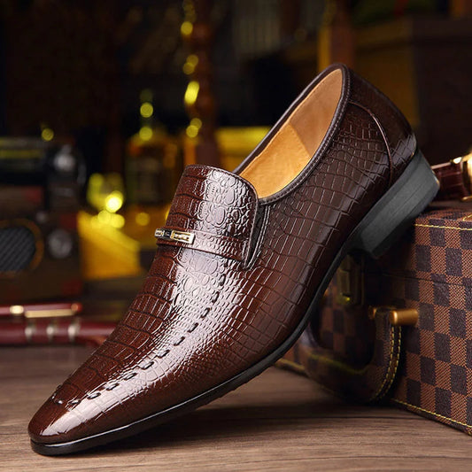 Elegante Scarpa da Uomo in Vera Pelle + Orologio Gratuito