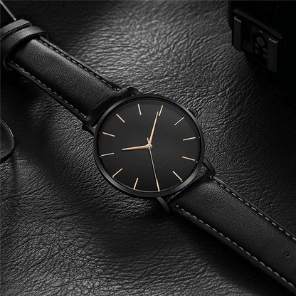 Orologio Minimalista da Uomo in Pelle