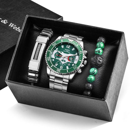 Orologio da Uomo Diamante - 2 Braccialetti in Regalo
