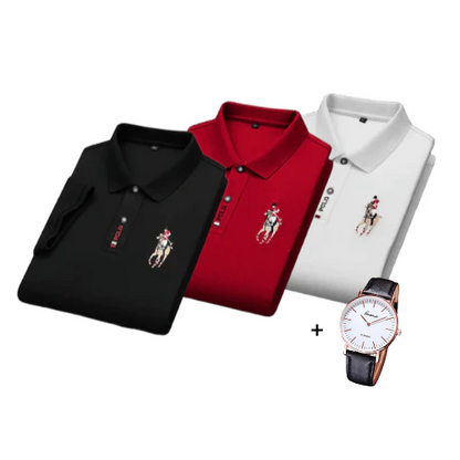 Kit di 3 Polo Shirt Portuga® + Orologio Gratuito