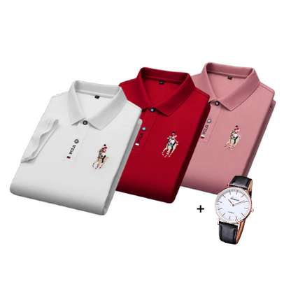 Kit di 3 Polo Shirt Portuga® + Orologio Gratuito