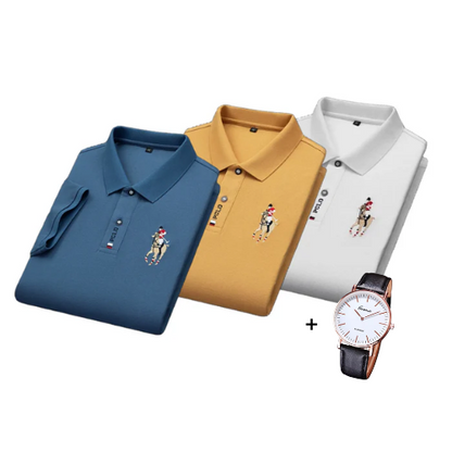 Kit di 3 Polo Shirt Portuga® + Orologio Gratuito