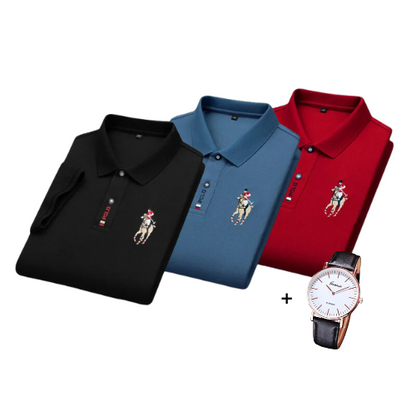 Kit di 3 Polo Shirt Portuga® + Orologio Gratuito