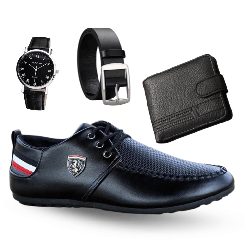 Kit Navarro 4 in 1 – Mocassino + Orologio + Portafoglio + Cintura