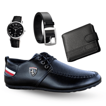 Kit Navarro 4 in 1 – Mocassino + Orologio + Portafoglio + Cintura