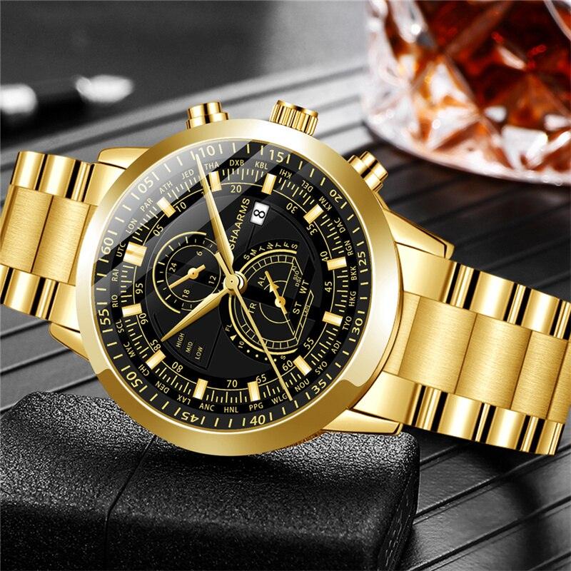 Orologi di Lusso da Uomo San Diego + Regalo Catena Placcata Oro