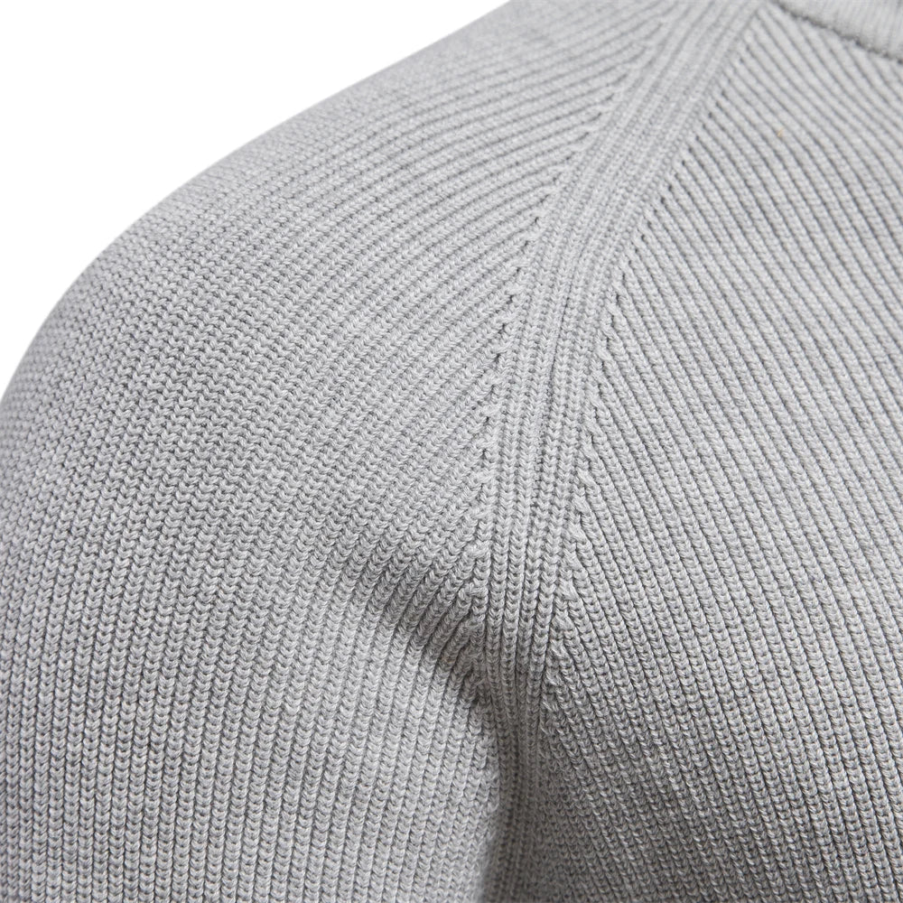 Maglione in Cotone con Zip da Uomo