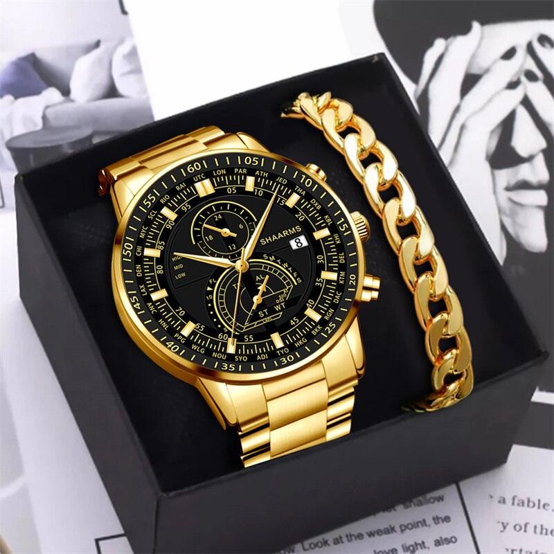 Orologi di Lusso da Uomo San Diego + Regalo Catena Placcata Oro
