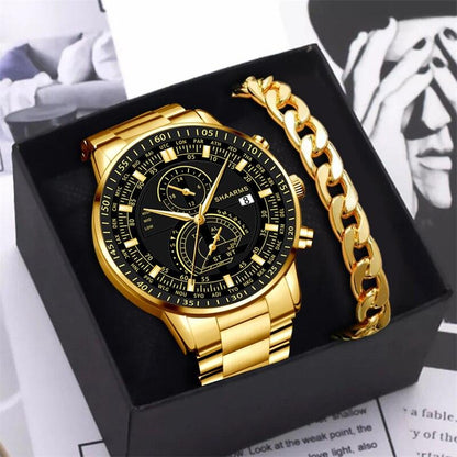 Orologi di Lusso da Uomo San Diego + Regalo Catena Placcata Oro