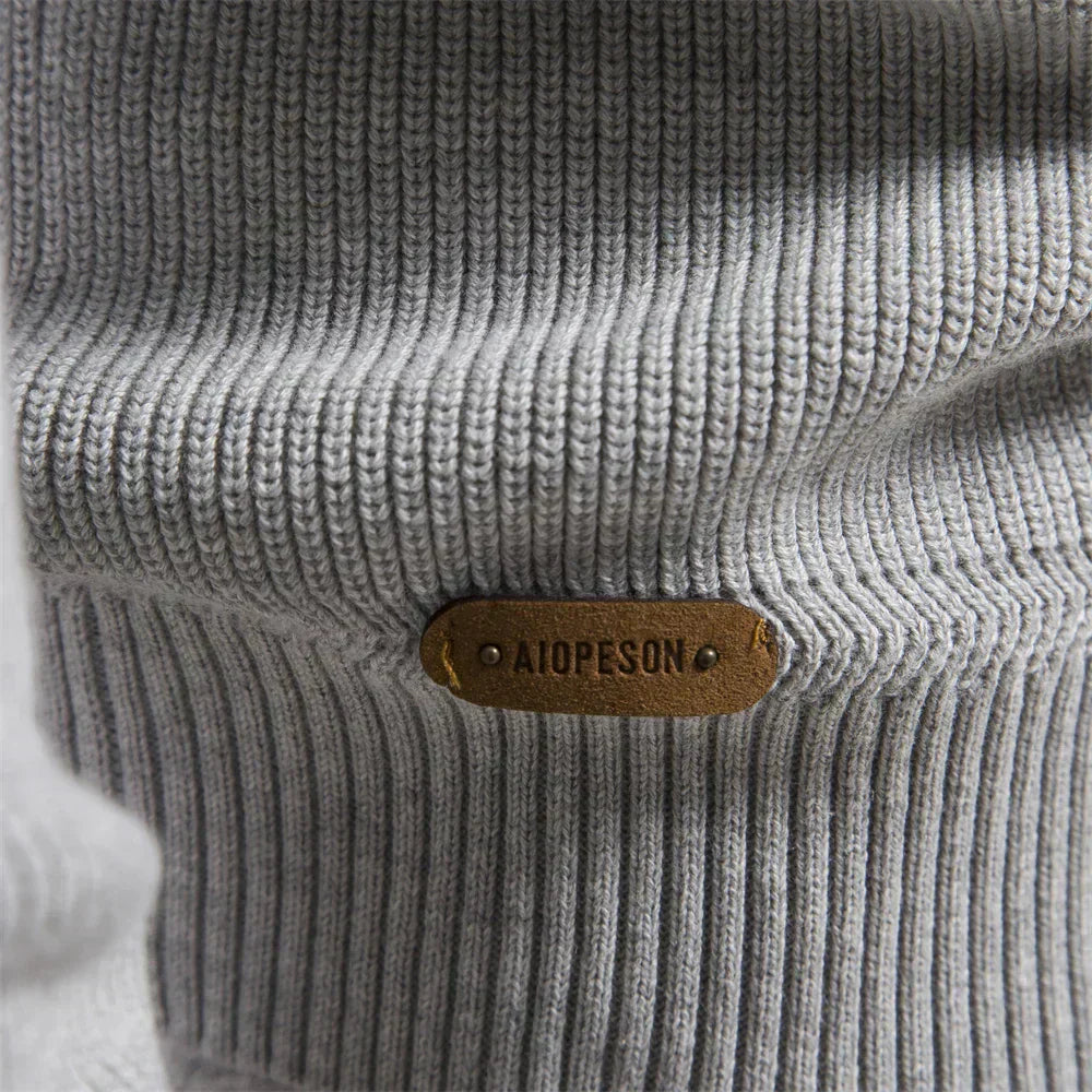 Maglione in Cotone con Zip da Uomo