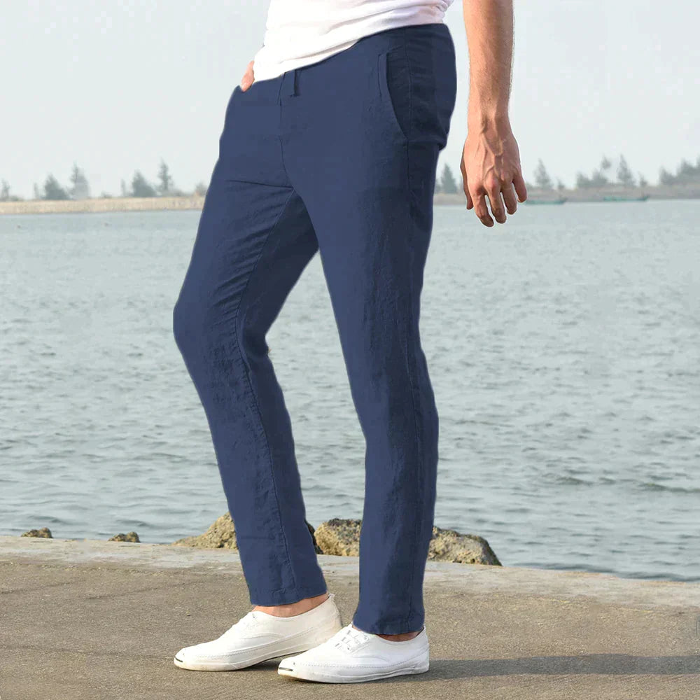 Poli - Pantaloni in Lino Leggeri per Uomini per l'Estate
