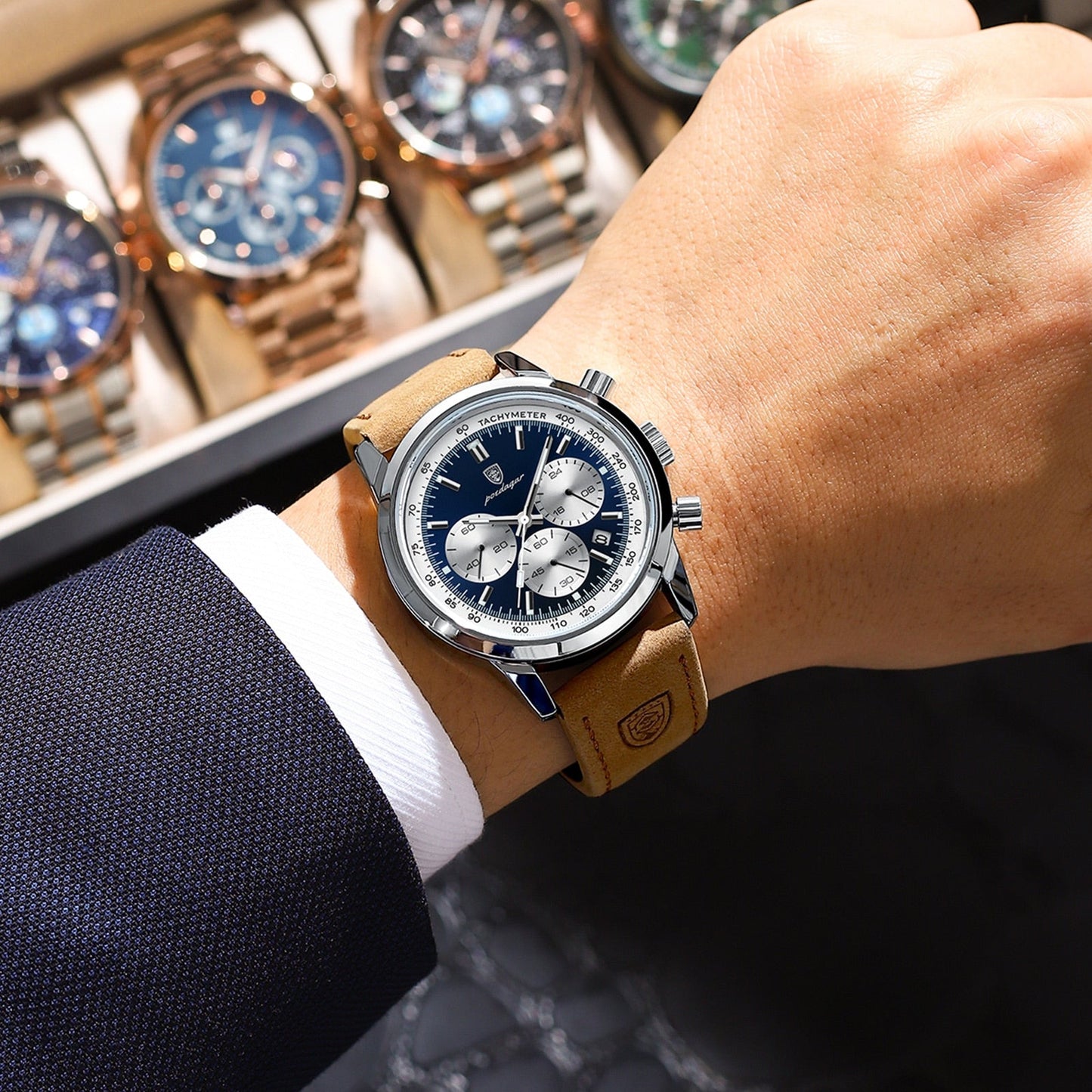 Orologio Casual in Pelle da Uomo Homeni