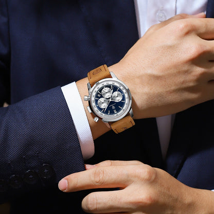 Orologio Casual in Pelle da Uomo Homeni