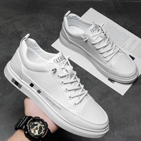 Sneakers in Pelle da Uomo Piatte