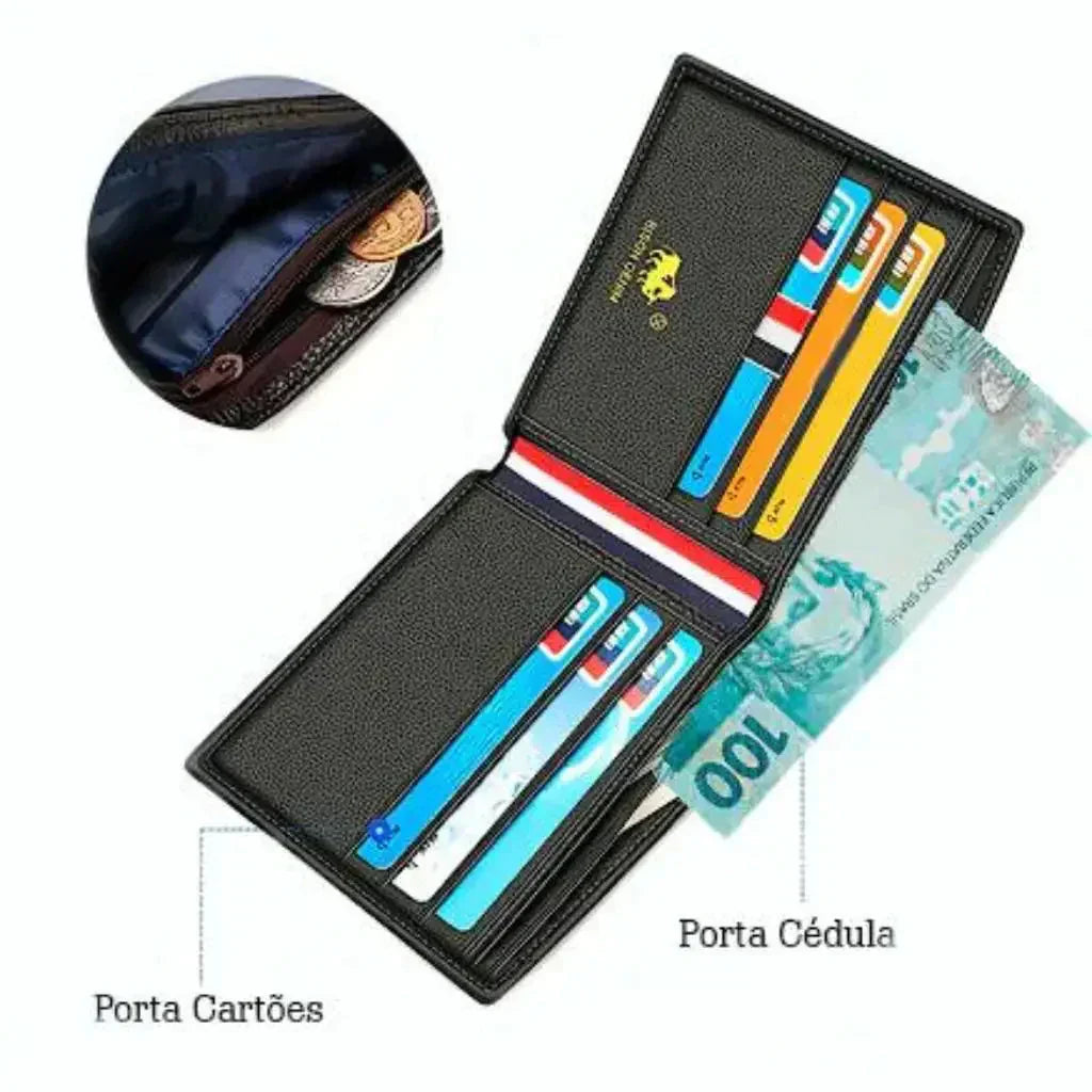 Portafoglio Slim in Pelle da Uomo Pelegrin