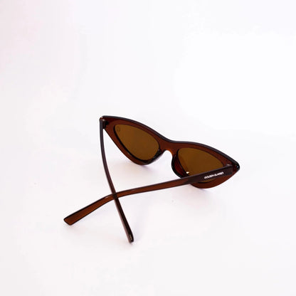 Occhiali da sole da donna Cat Eye marroni