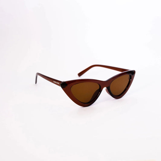 Occhiali da sole da donna Cat Eye marroni