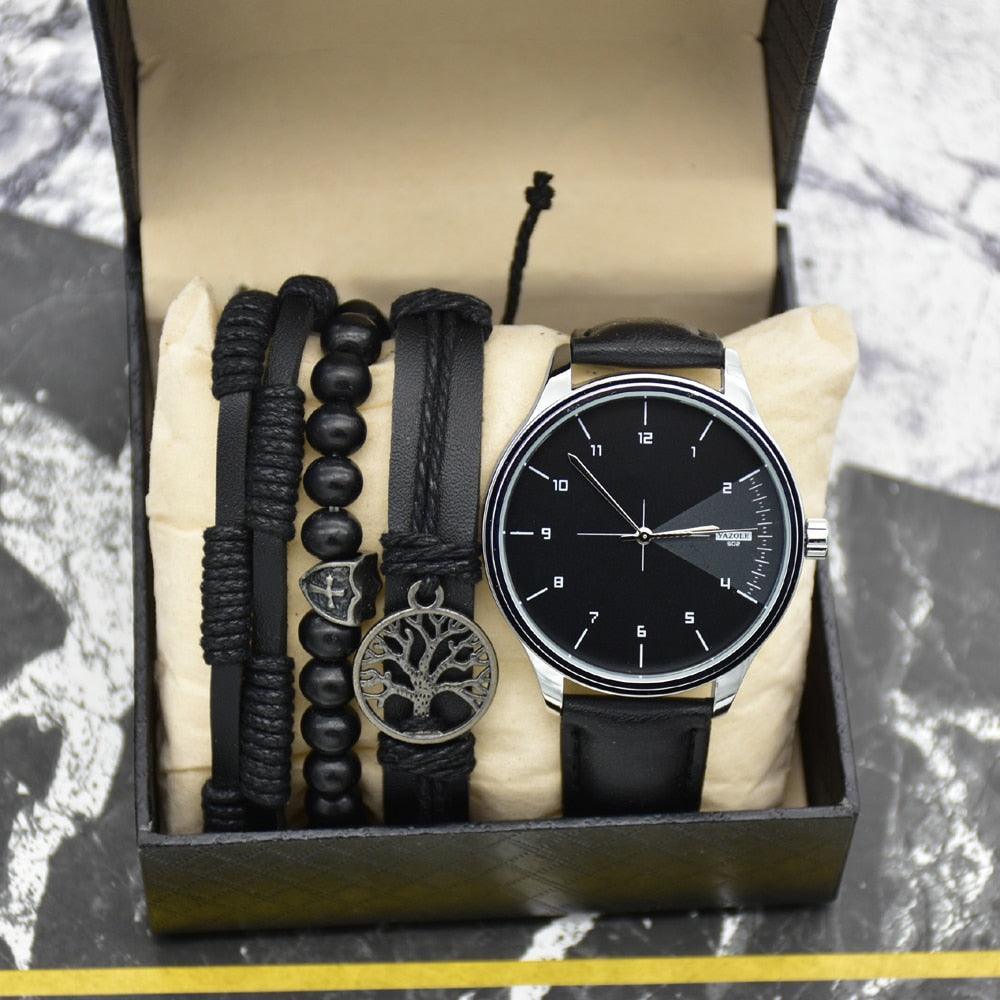 Orologio Minimalista da Uomo + Mix di Bracciali