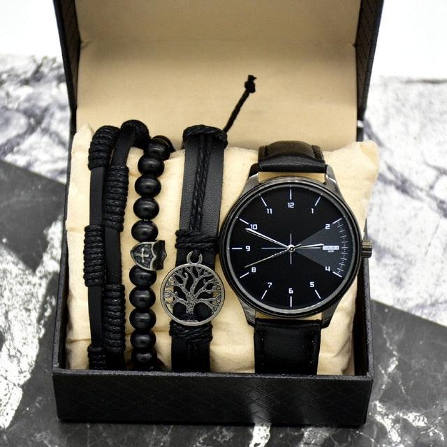 Orologio Minimalista da Uomo + Mix di Bracciali