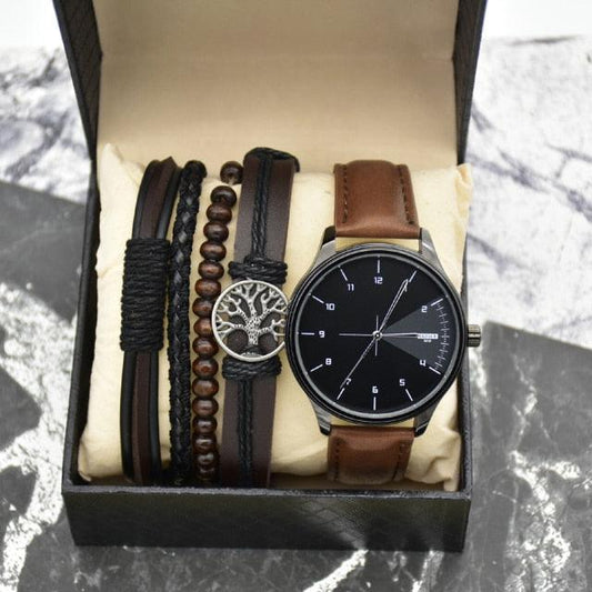 Orologio Minimalista da Uomo + Mix di Bracciali